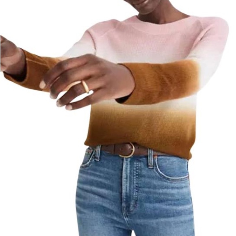 Madewell Dip-Dyed 100% Cashmere Sweater XXS